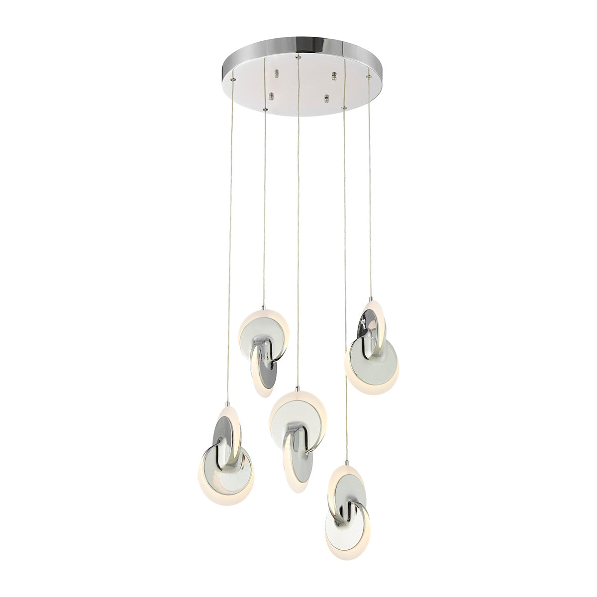 Deuterium Round Chandelier // Chrome  | Finesse - Home Elegance USA