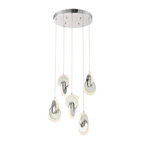 Deuterium Round Chandelier // Chrome  | Finesse - Home Elegance USA