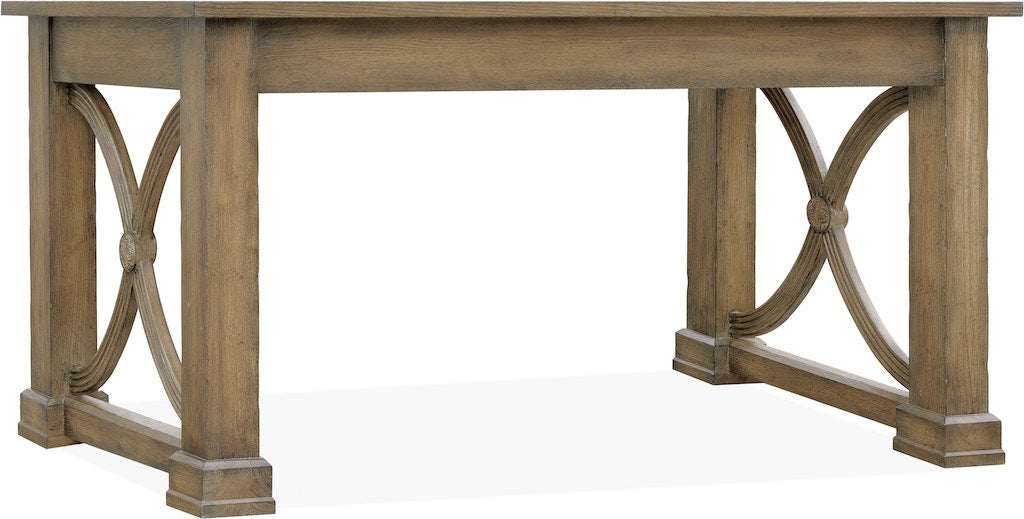 Melange Architectural Writing Desk 60-in Oak Veneer Light Wood - Hooker Furniture - sold by Home Elegance USA