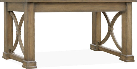 Melange Architectural Writing Desk 60-in Oak Veneer Light Wood - Hooker Furniture - sold by Home Elegance USA