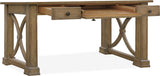 Melange Architectural Writing Desk 60-in Oak Veneer Light Wood - Hooker Furniture - sold by Home Elegance USA