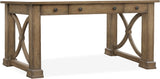 Melange Architectural Writing Desk 60-in Oak Veneer Light Wood - Hooker Furniture - sold by Home Elegance USA
