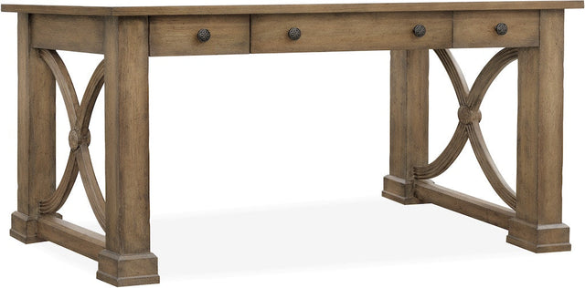 Melange Architectural Writing Desk 60-in Oak Veneer Light Wood - Hooker Furniture - sold by Home Elegance USA