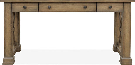 Melange Architectural Writing Desk 60-in Oak Veneer Light Wood - Hooker Furniture - sold by Home Elegance USA