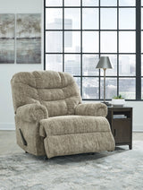 Zero Wall Recliner Movie Man - Taupe Velvet | Ashley - Home Elegance USA