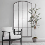 Amiel Arched Mirror Ivory - Silver / White by Uttermost - View 2
