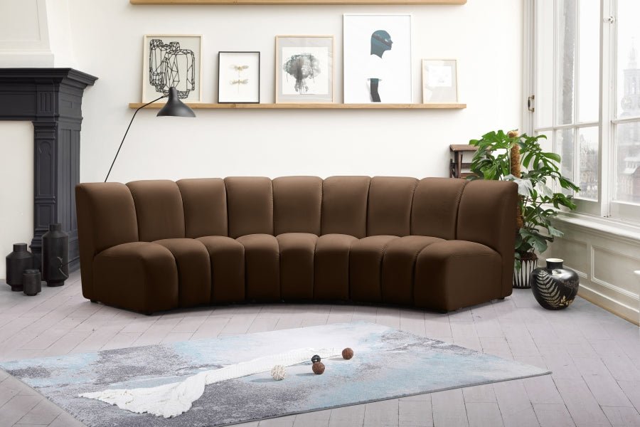 Infinity Modular Sofa In Brown - 638Brown - 3PC | Meridian | Home Elegance USA