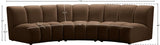 Infinity Modular Sofa In Brown - 638Brown - 3PC | Meridian | Home Elegance USA