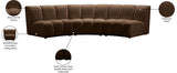 Infinity Modular Sofa In Brown - 638Brown - 3PC | Meridian | Home Elegance USA