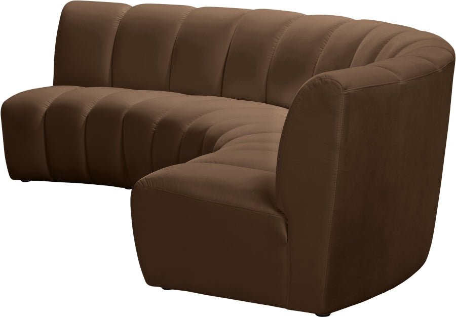 Infinity Modular Sofa In Brown - 638Brown - 3PC | Meridian | Home Elegance USA