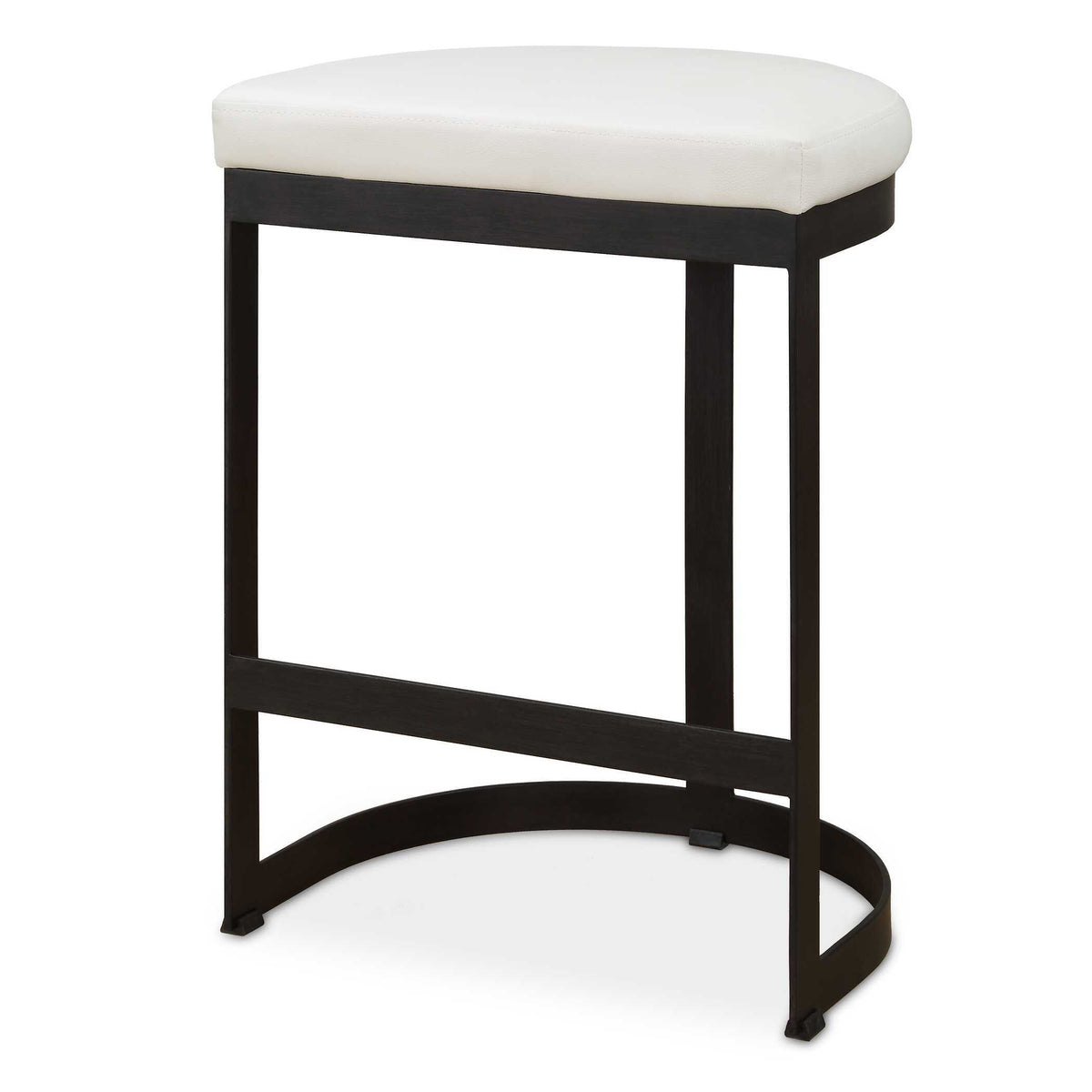 Ivanna Counter Stool - White / Black by Uttermost - View 1