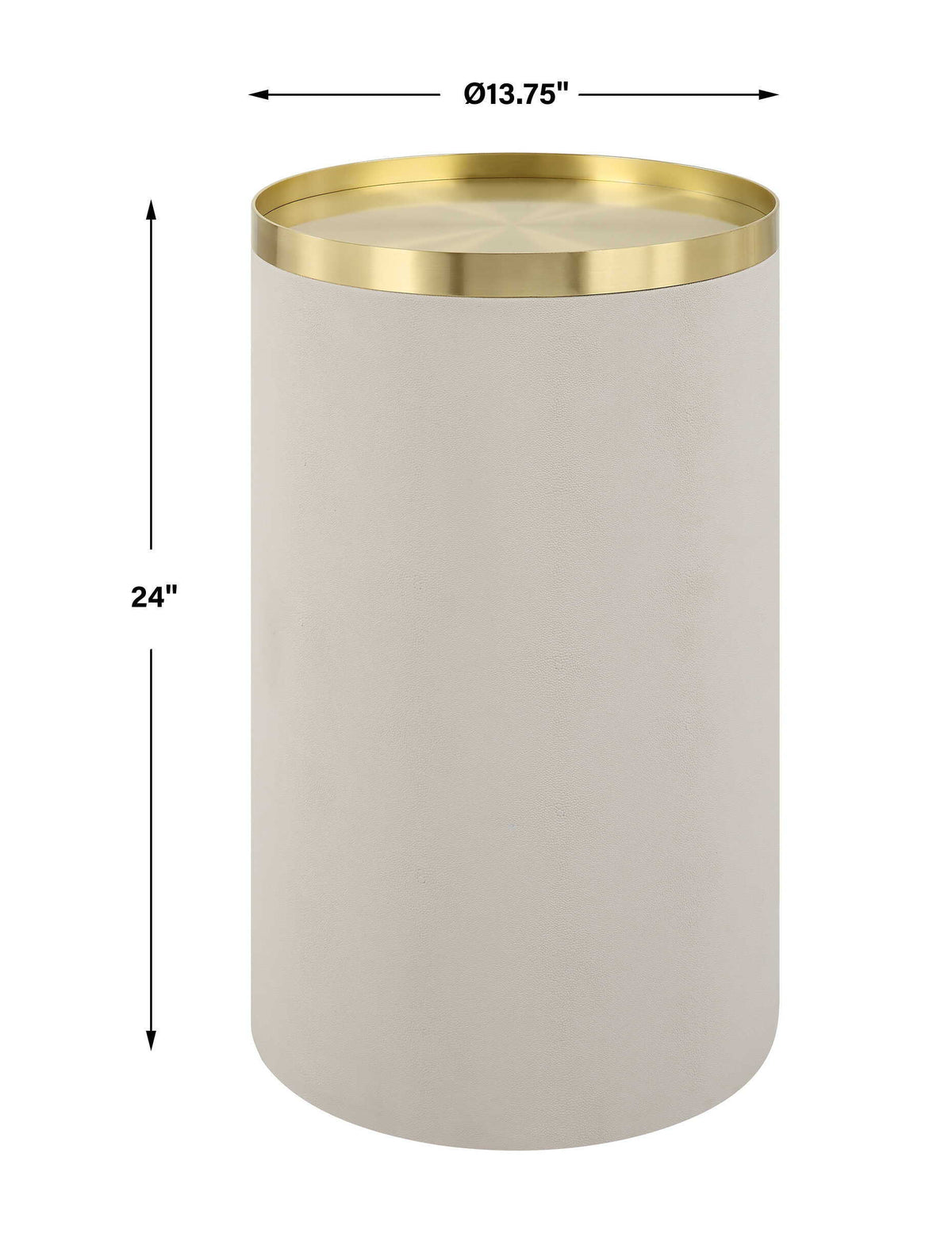 Circuit Brass & White Accent Table - White / Gold by Uttermost - View 5
