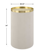 Circuit Brass & White Accent Table - White / Gold by Uttermost - View 5