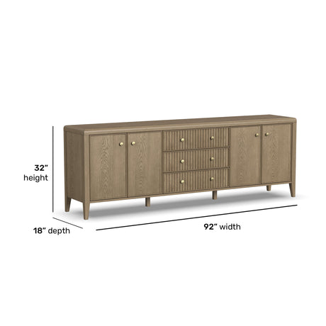 Reed Large Entertainment Base - Driftwood Oak | Flexsteel