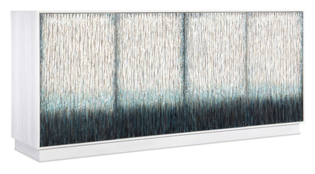 Melange Mediterranean Entertainment Credenza - White / Blue by Hooker Furniture - View 1