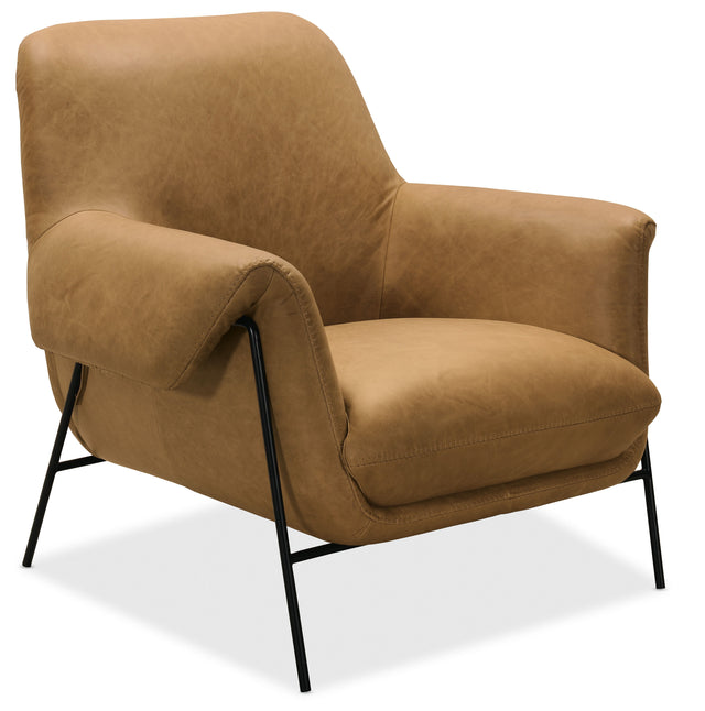 Ambroise Metal Frame Club Chair - Light Brown by Hooker Furniture - View 1