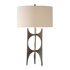 Goldia Lamp Antique Bronze - Bronze / Beige by Uttermost - View 1