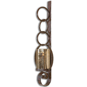 Falconara Metal Wall Sconce - Dark Brown by Uttermost - View 1
