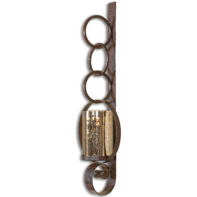 Falconara Metal Wall Sconce - Dark Brown by Uttermost - View 1