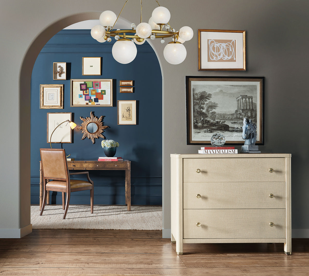 Archives Writing Desk - Dark Brown / Light Brown by Hooker Furniture - View 5