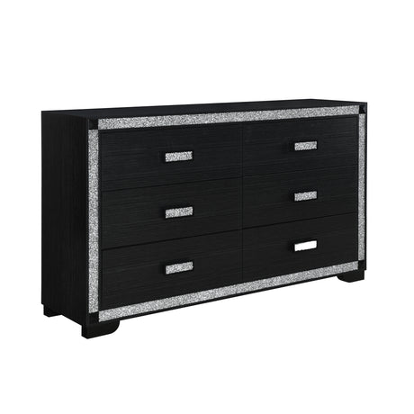 Soulmarie Charcoal 5PC King Bedroom Set - sold by Home Elegance USA