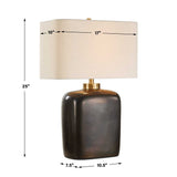 Quentin Table Lamp Dark Bronze - Bronze / White by Uttermost - View 10
