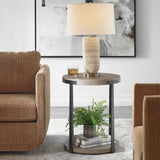 Palisade Round Side Table Natural - Light Brown by Uttermost - View 2