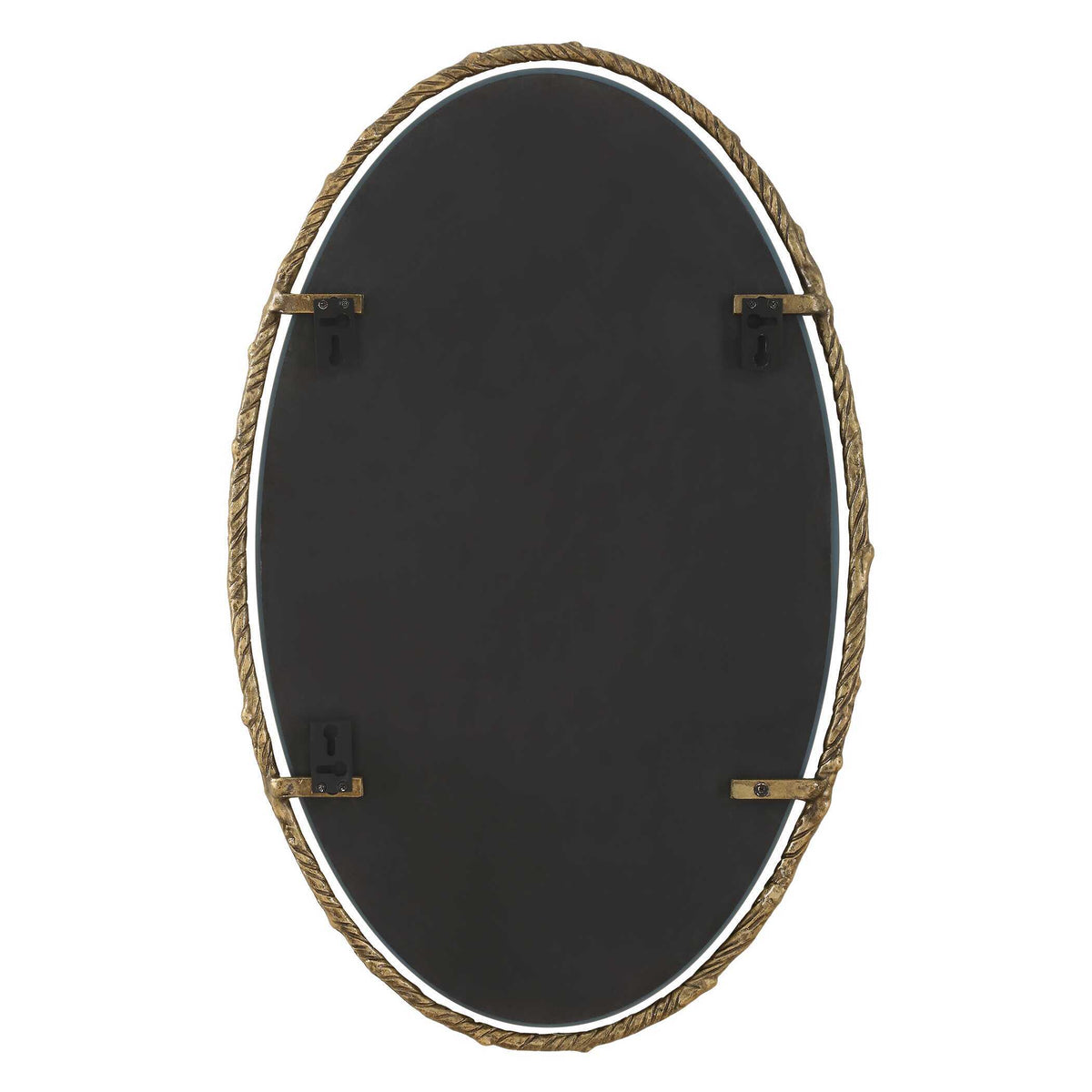 Twisted Branch Oval Mirror - Gold by Uttermost - View 6
