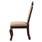 Acme - Chateau De Ville Side Chair (Set-2) 64077A Fabric & Espresso Finish