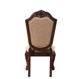 Acme - Chateau De Ville Side Chair (Set-2) 64077A Fabric & Espresso Finish