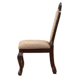 Acme - Chateau De Ville Side Chair (Set-2) 64077 Fabric & Espresso Finish