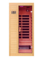 Hemlock Wood Low EMF FAR Infrared Sauna For Home with LED Control Panel and Tempered Glass Door - sold by Home Elegance USA
