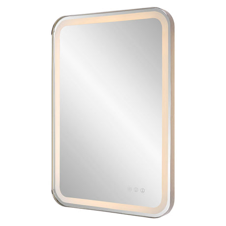 Crofton Lighted Nickel Vanity Mirror - Gray by Uttermost - View 5