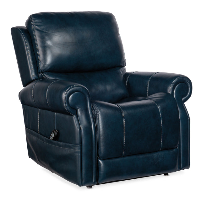 Eisley Power Recliner With Power Headrest, Lumbar And Lift - Blue by Hooker Furniture - View 1