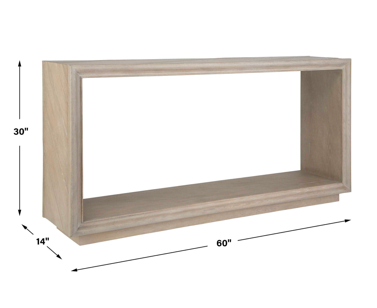 Prism Light Oak Console Table - Gray by Uttermost - View 7