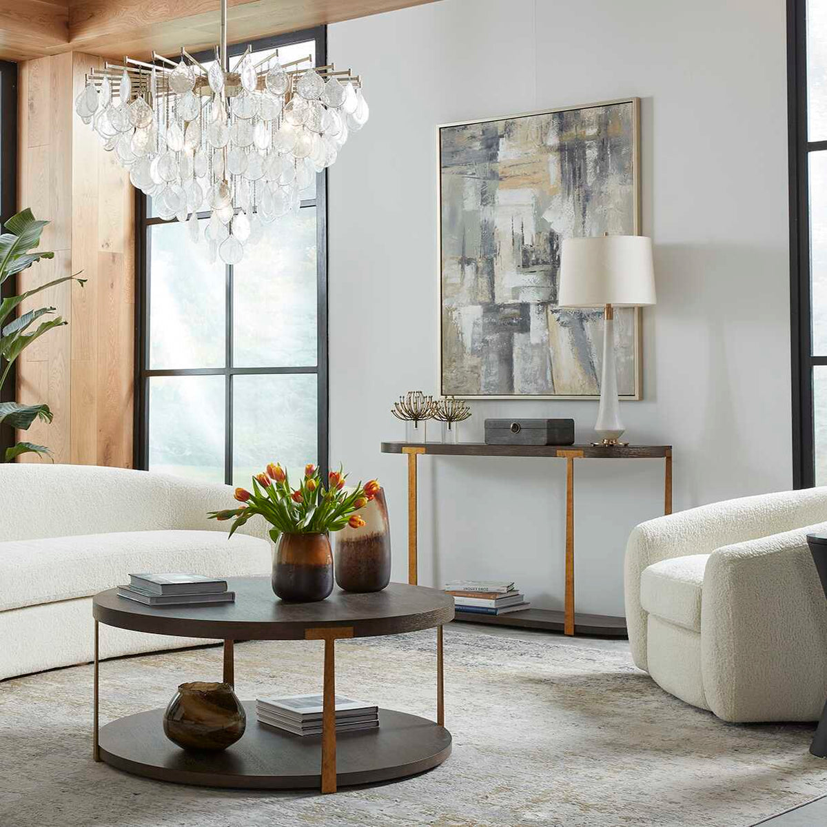 Marille Stone Table Lamp - Beige by Uttermost - View 8
