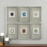 Agate Stone Wall Art (Set of 6) - Silver by Uttermost - View 2