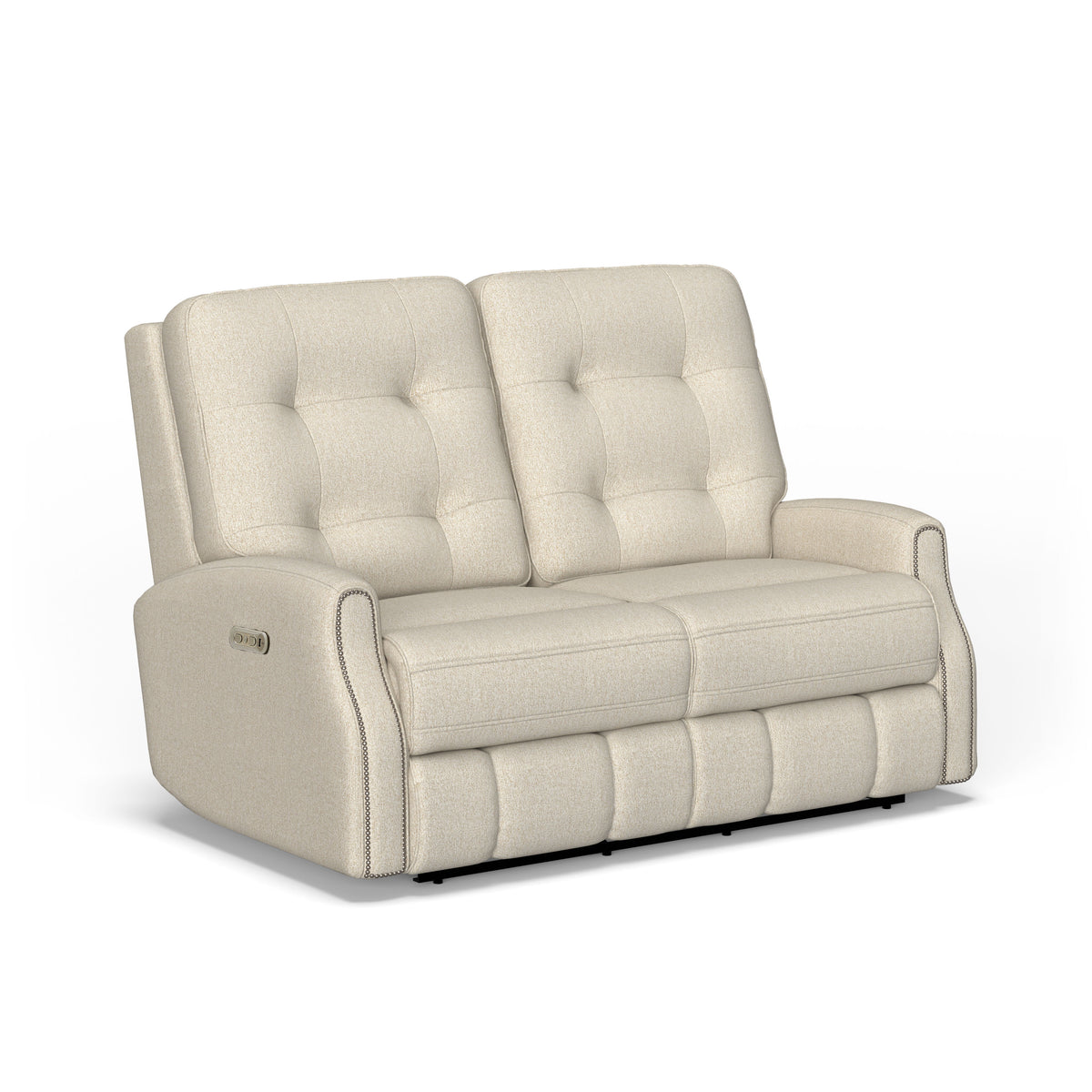 Devon Transitional Fabric Power Reclining Loveseat With Power Headrests | Flexsteel