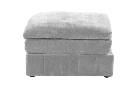 Contemporary 5pc Set Modular Sectional Set 2x One Arm Chair / Wedge 1x Armless Chair 2x Ottoman Granite Color Morgan Fabric Plush Living Room Furniture - sold by Home Elegance USA