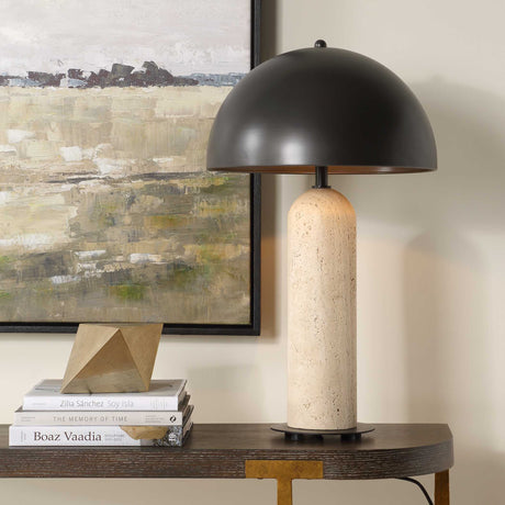 Tanaka Indoor-Outdoor Table Lamp - Black / Beige by Uttermost - View 2