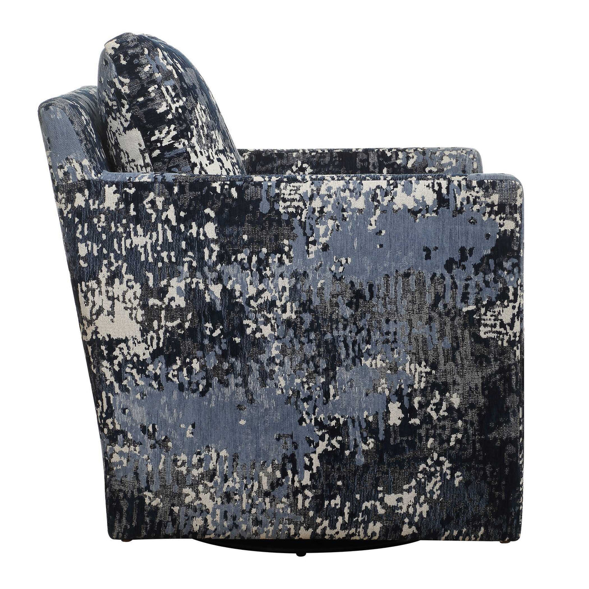 Tisdell Patterned Swivel/Glider - Blue by Uttermost - View 5