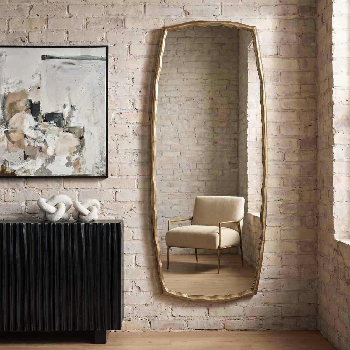 Adair Tall Mirror - Gold by Uttermost - View 2