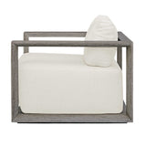Remsen Outdoor Lounge Chair - Dark Gray / White by Uttermost - View 9