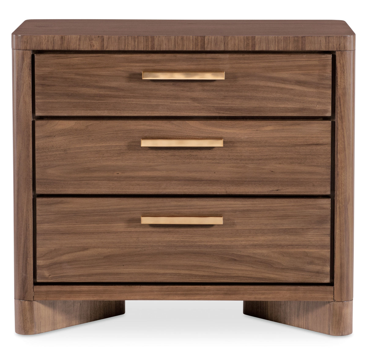Eleana Three Drawer Nightstand Light Caramel - Dark Brown by Hooker Furniture - View 3