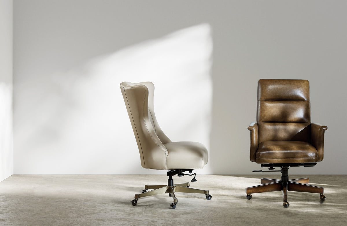 Lynn Executive Swivel Tilt Chair - Beige by Hooker Furniture - View 3