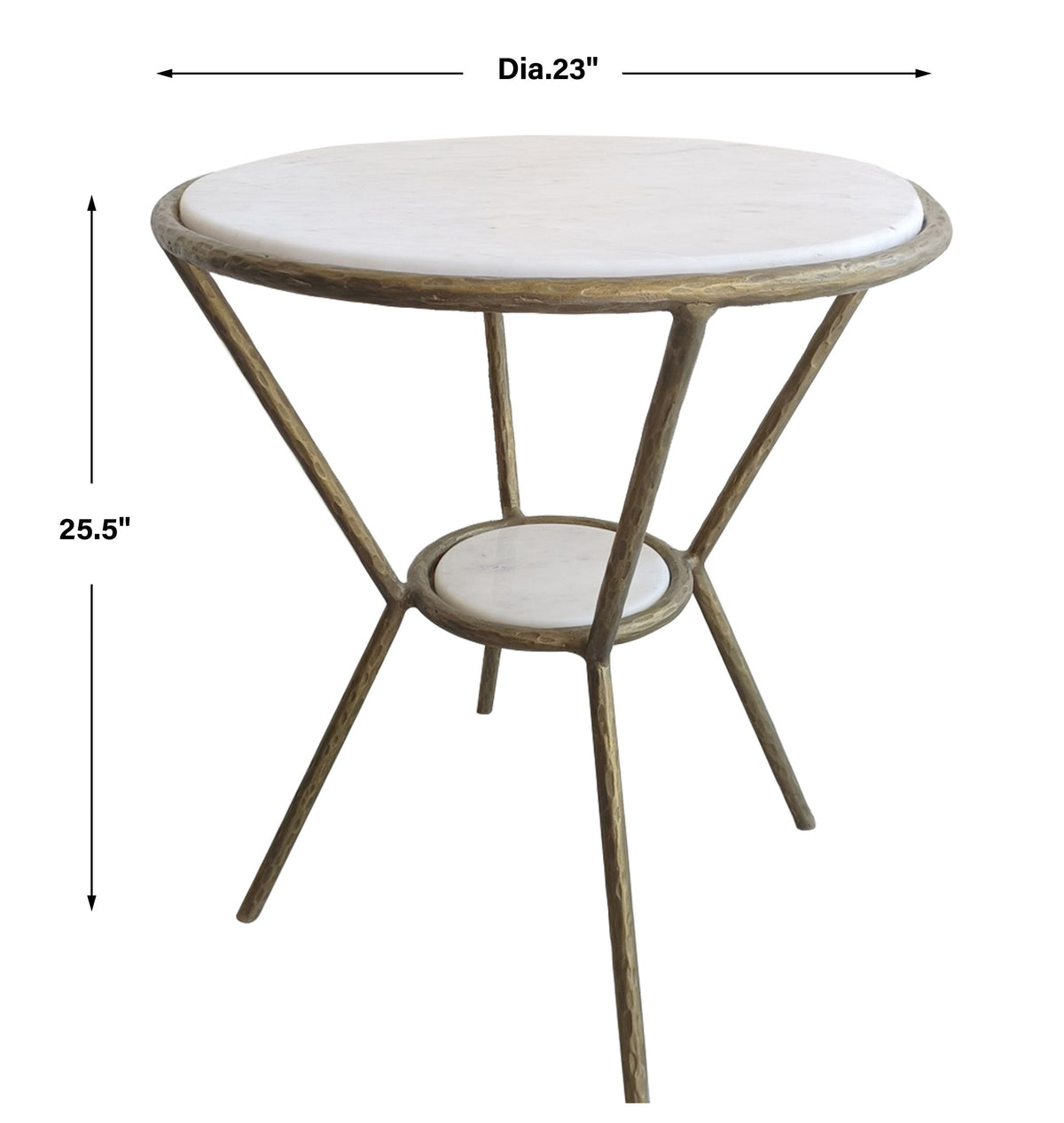 Refuge Round White Side Table by Uttermost - View 3