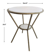 Refuge Round White Side Table by Uttermost - View 3