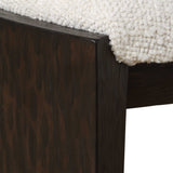 Port Small Bench Walnut / White - White / Dark Brown by Uttermost - View 7