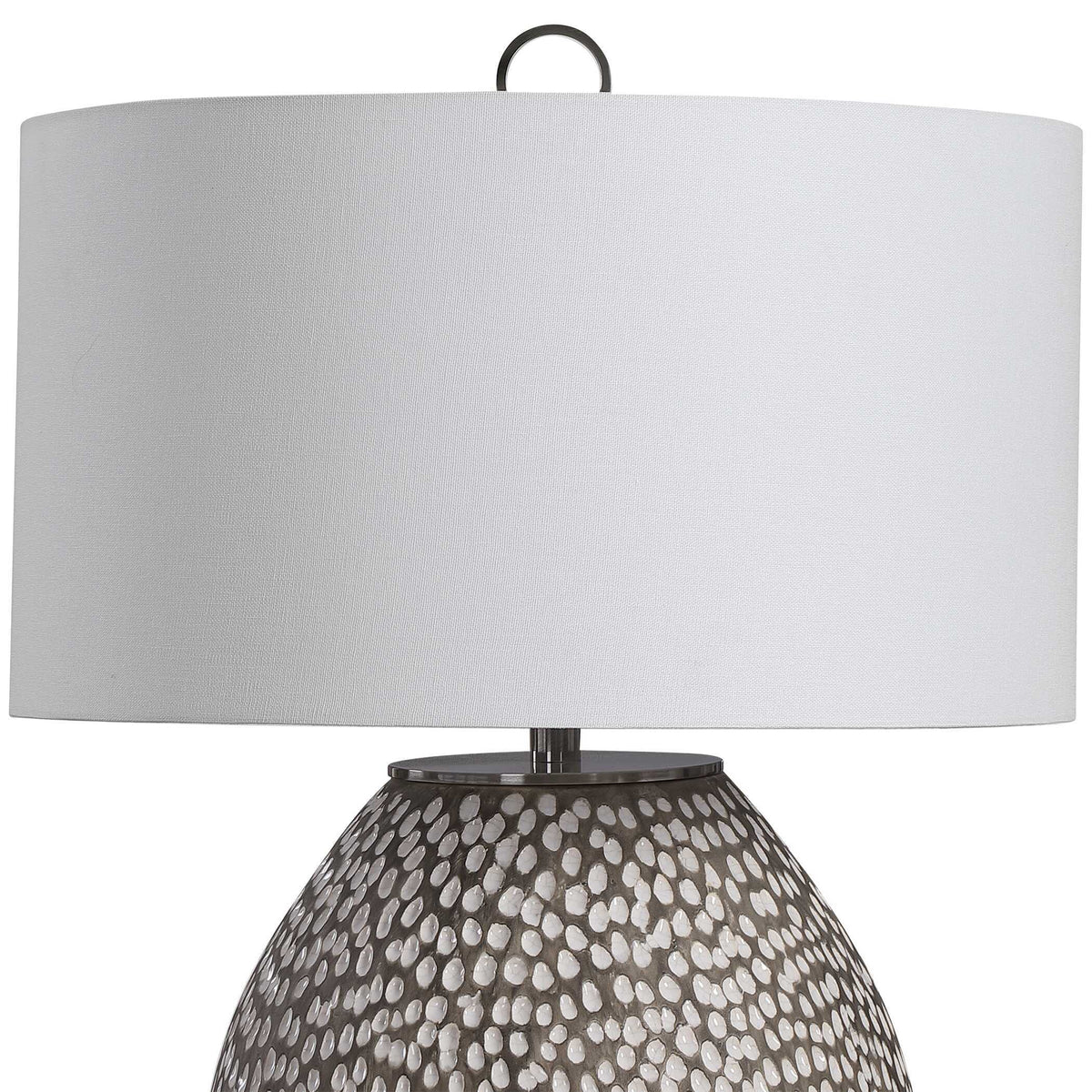 Cyprien Table Lamp Gray White - Dark Gray / White by Uttermost - View 6