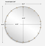 Pali Industrial Round Mirror - Gold by Uttermost - View 7